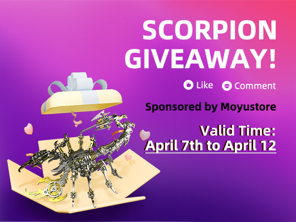 How to Join Moyustore Scorpion 3D Metal Puzzle Giveaway?