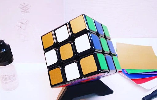 3x3 Metal Solid Color Cube (Black)
