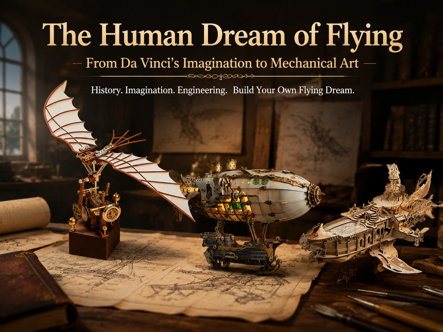 The Human Dream of Flying: From Da Vinci’s Flying Machine to Mechanical Art