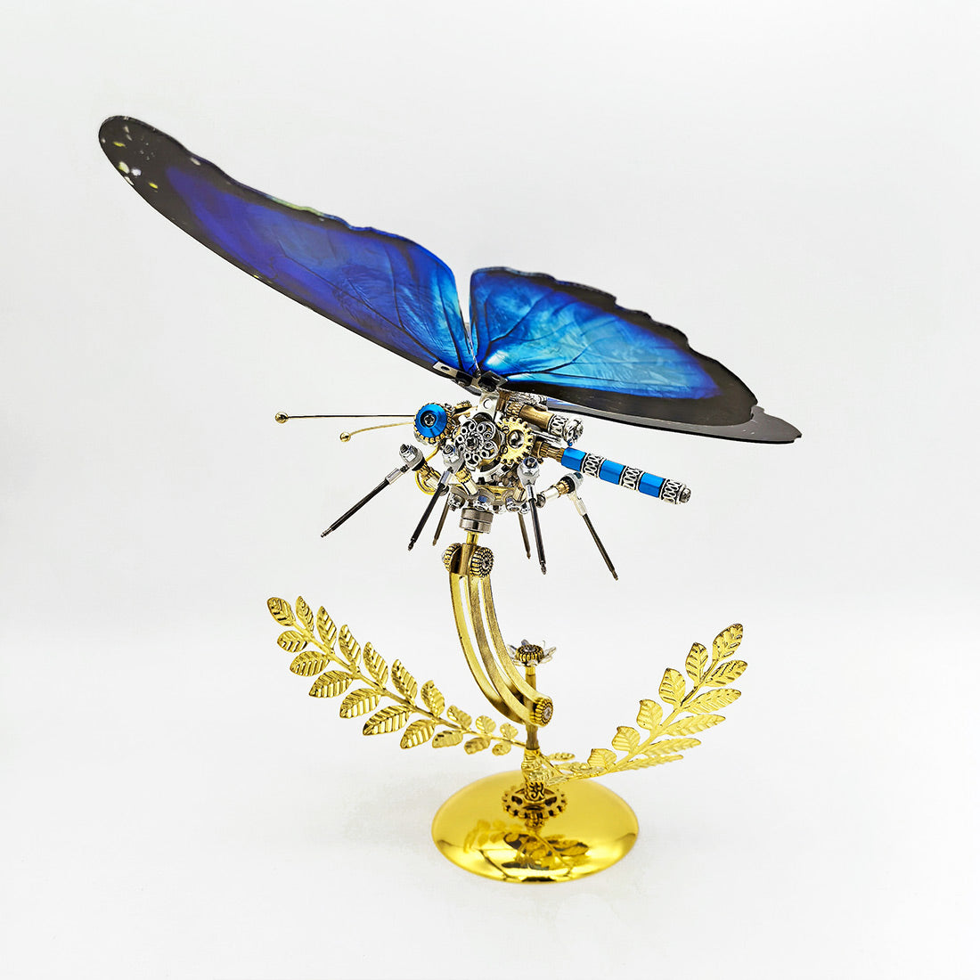 Steampunk Starry Night Blue Morpho Butterfly Metal Model DIY Kits