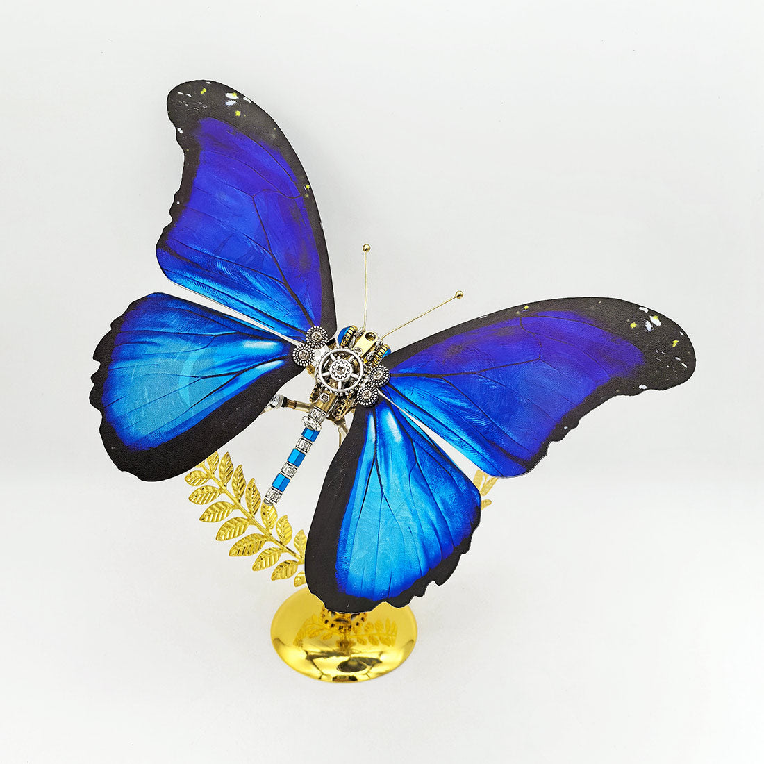 Steampunk Starry Night Blue Morpho Butterfly Metal Model DIY Kits