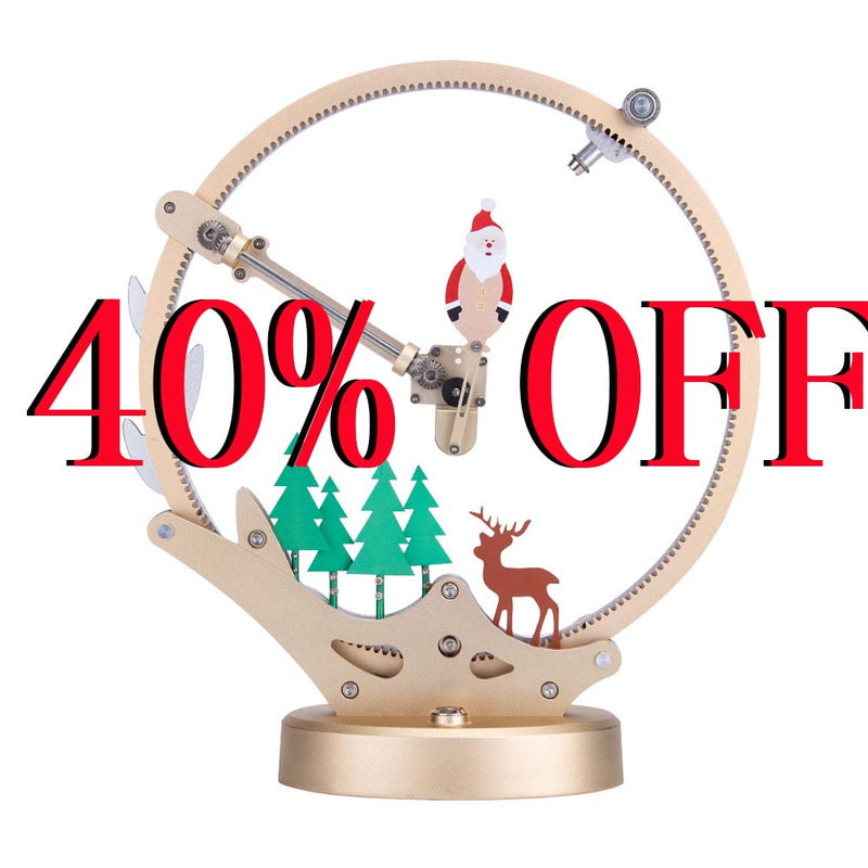 Moyustore Build a Santa Claus Forest Kits That Works 3D Metal Puzzle Christmas Gifts Teching