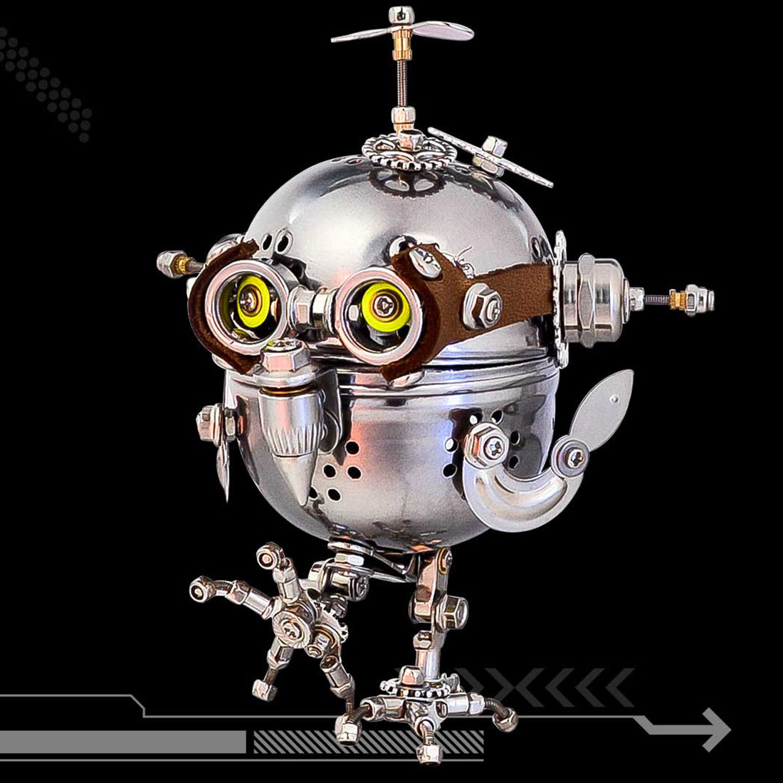 3d-diy-steampunk-mechanical-owl-egg-metal-puzzle-assembly-model-kits-110pcs