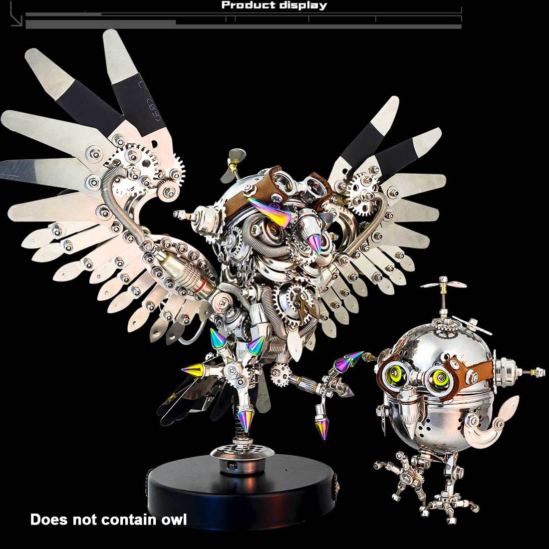 3d-diy-steampunk-mechanical-owl-egg-metal-puzzle-assembly-model-kits-110pcs