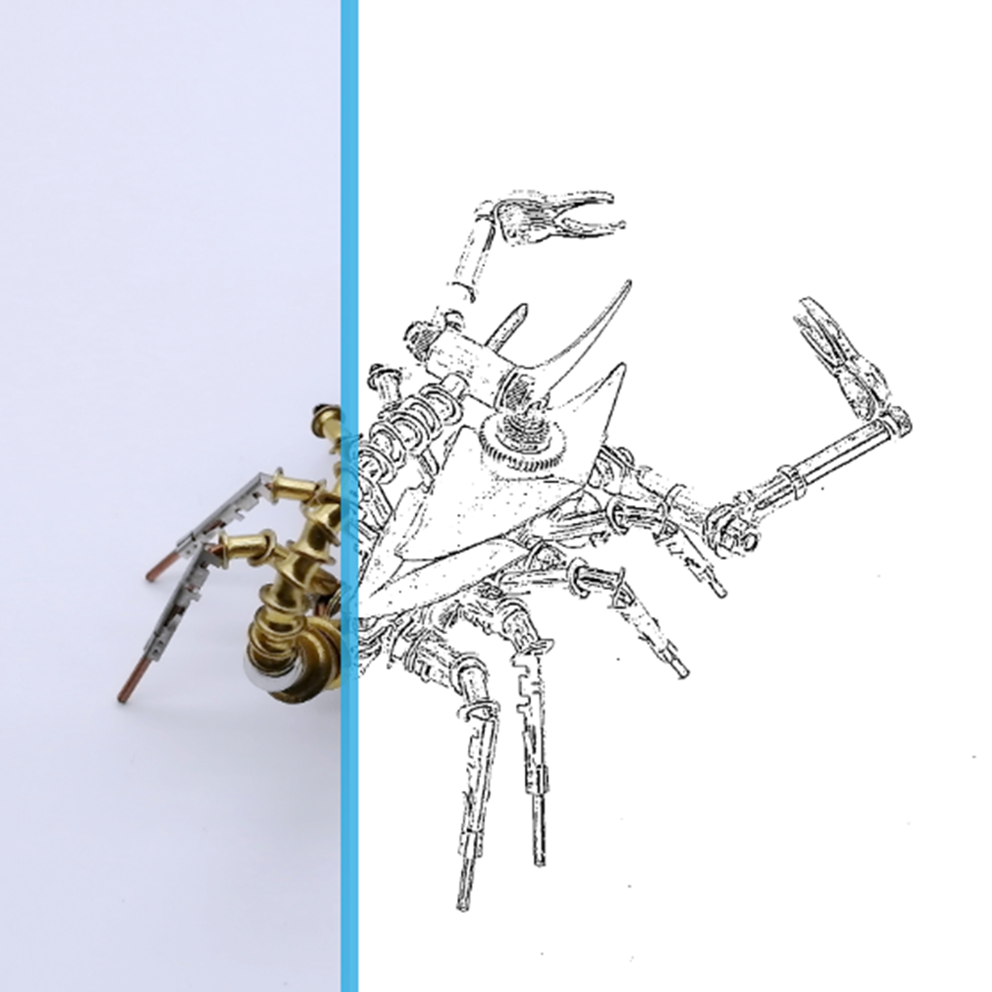 3D Metal Kits Mechanical DIY Scorpion Assembly Model 200+PCS