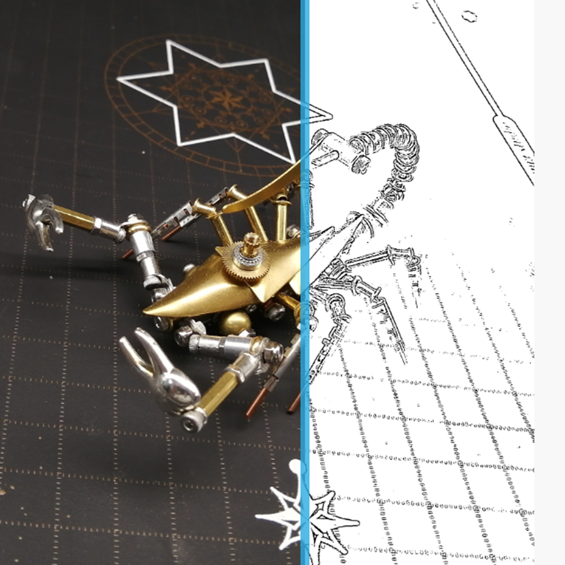 3D Metal Kits Mechanical DIY Scorpion Assembly Model 200+PCS