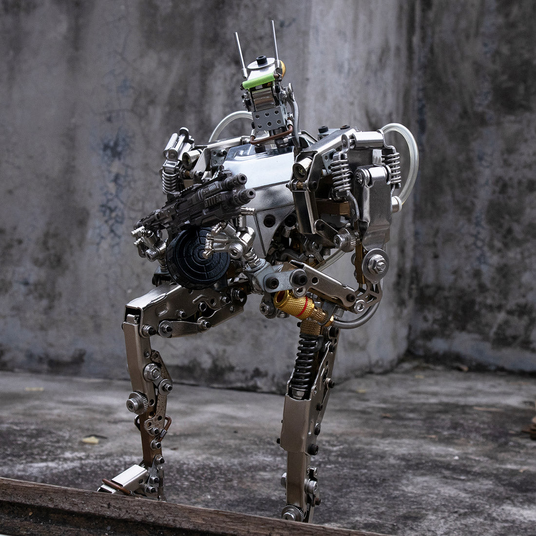 3D Metal LED Humanoid Service Robot Mecha Big Articulated Action Figur