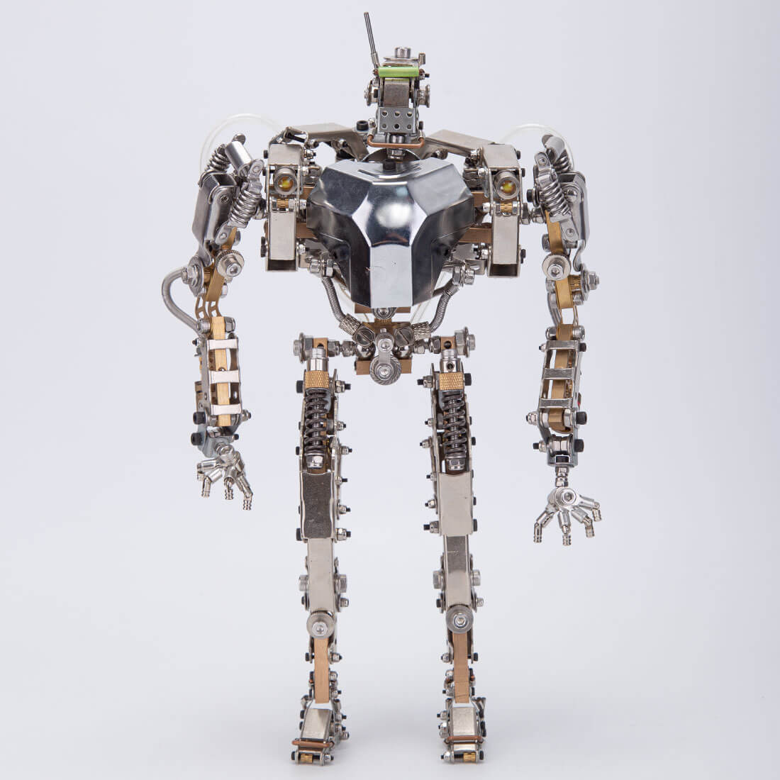 Mecha Figure 3D Metal LED Humanoid Service Robot Mecha Big Articulated Action Figur