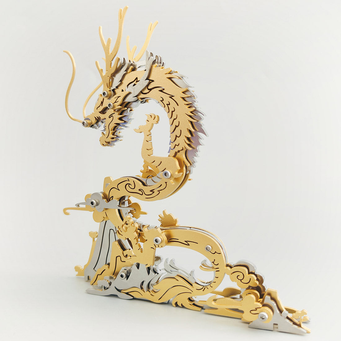Making Dragon Models 3D Metal Model Assembly DIY Dragon Creative Ornament 90+PCS | Moyustore