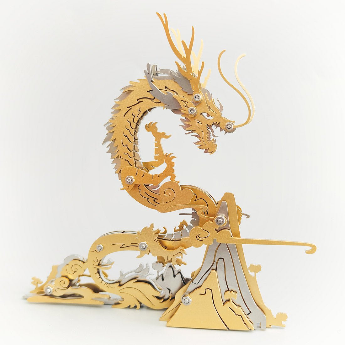 Making Dragon Models 3D Metal Model Assembly DIY Dragon Creative Ornament 90+PCS | Moyustore