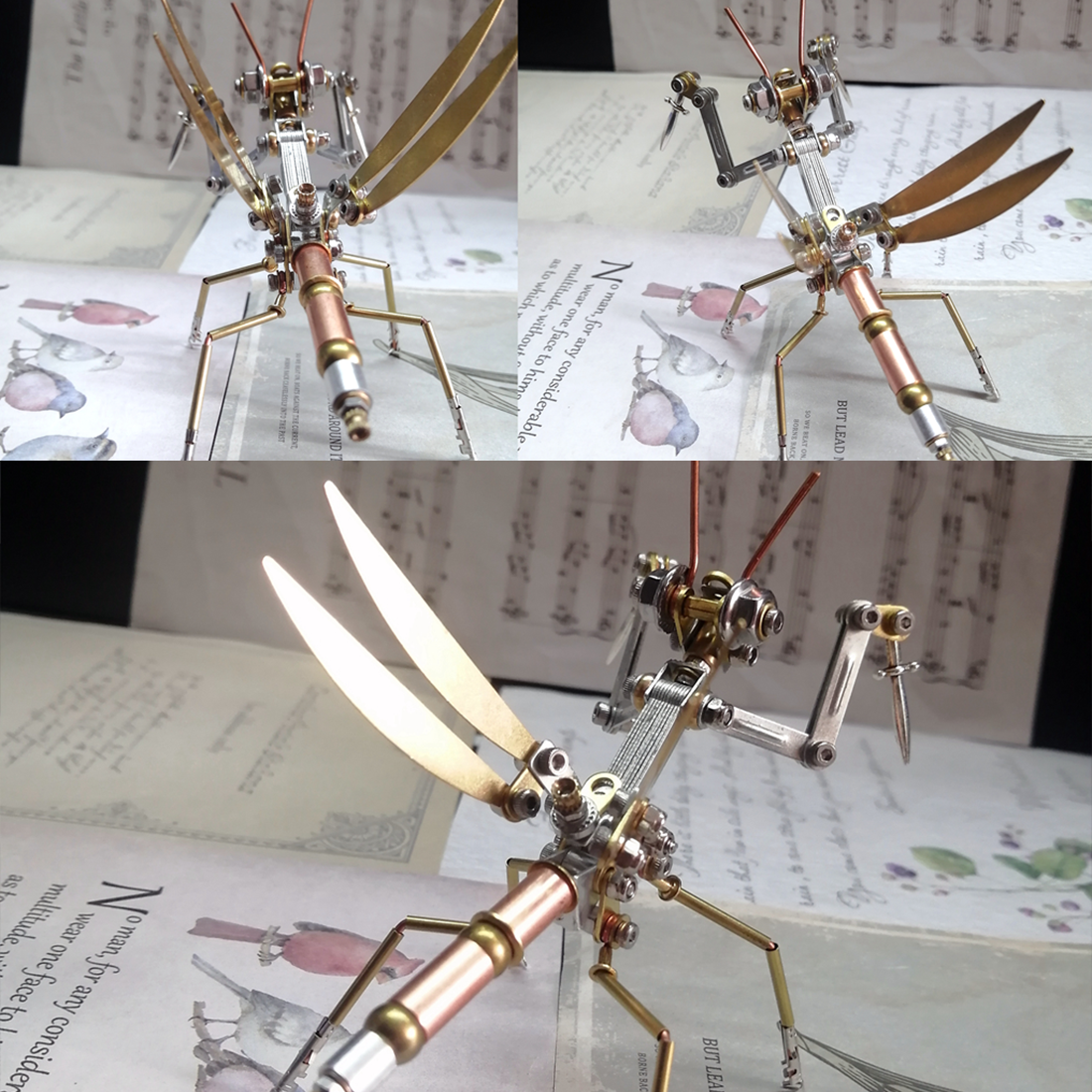 3D Metal Small Mantis Mechanical Insect Assembly Model 150+PCS