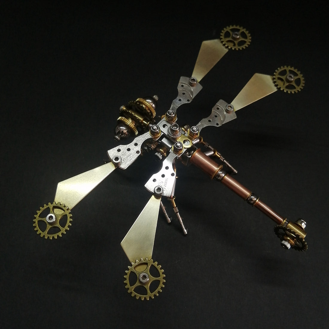 3D Metal Steampunk Puzzle Dragonfly DIY Assembled Model 150+PCS