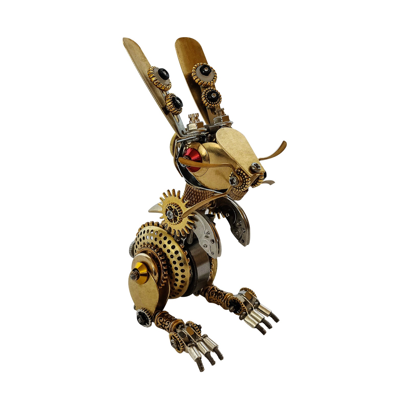 Mechanical Rabbit Building Blocks DIY Assembly Mechanical Metal 3D Rabbit Bunny Animal Model Jigsaw Puzz