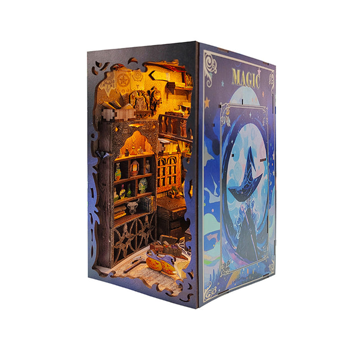 Gothic William Castle DIY Book Nook with LED Light Music Box Kits