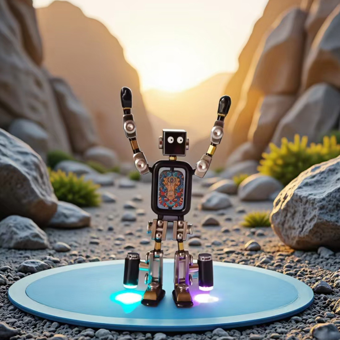 Articulated Robot Desk Lamp Creative Collectible Figure(Pre-Assembled)