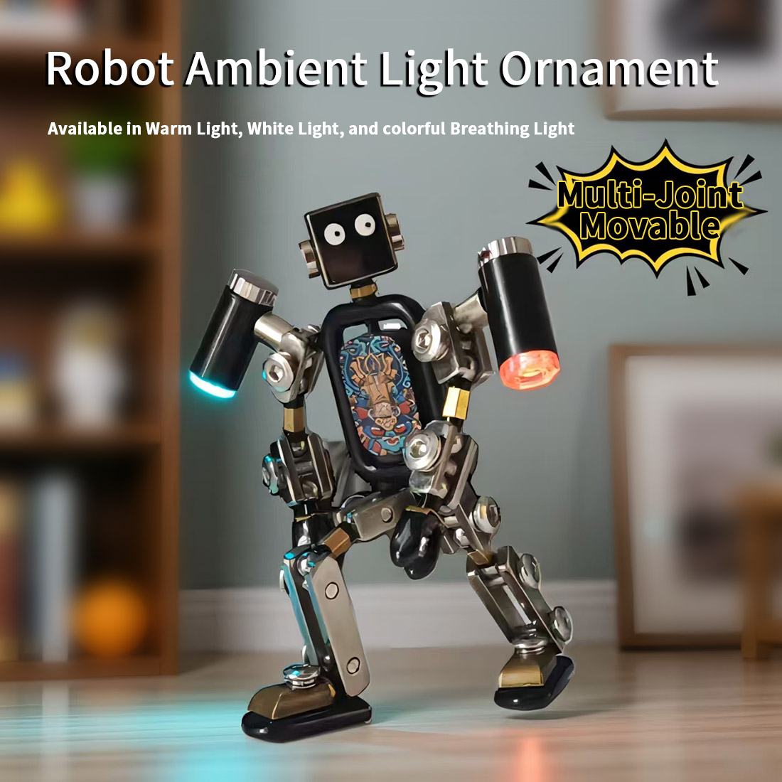 Articulated Robot Desk Lamp Creative Collectible Figure(Pre-Assembled)