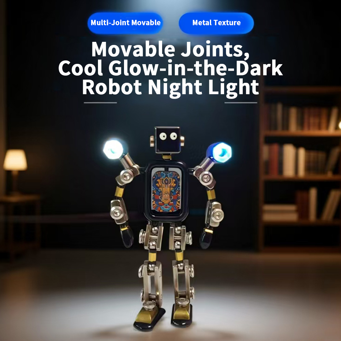 Articulated Robot Desk Lamp Creative Collectible Figure(Pre-Assembled)