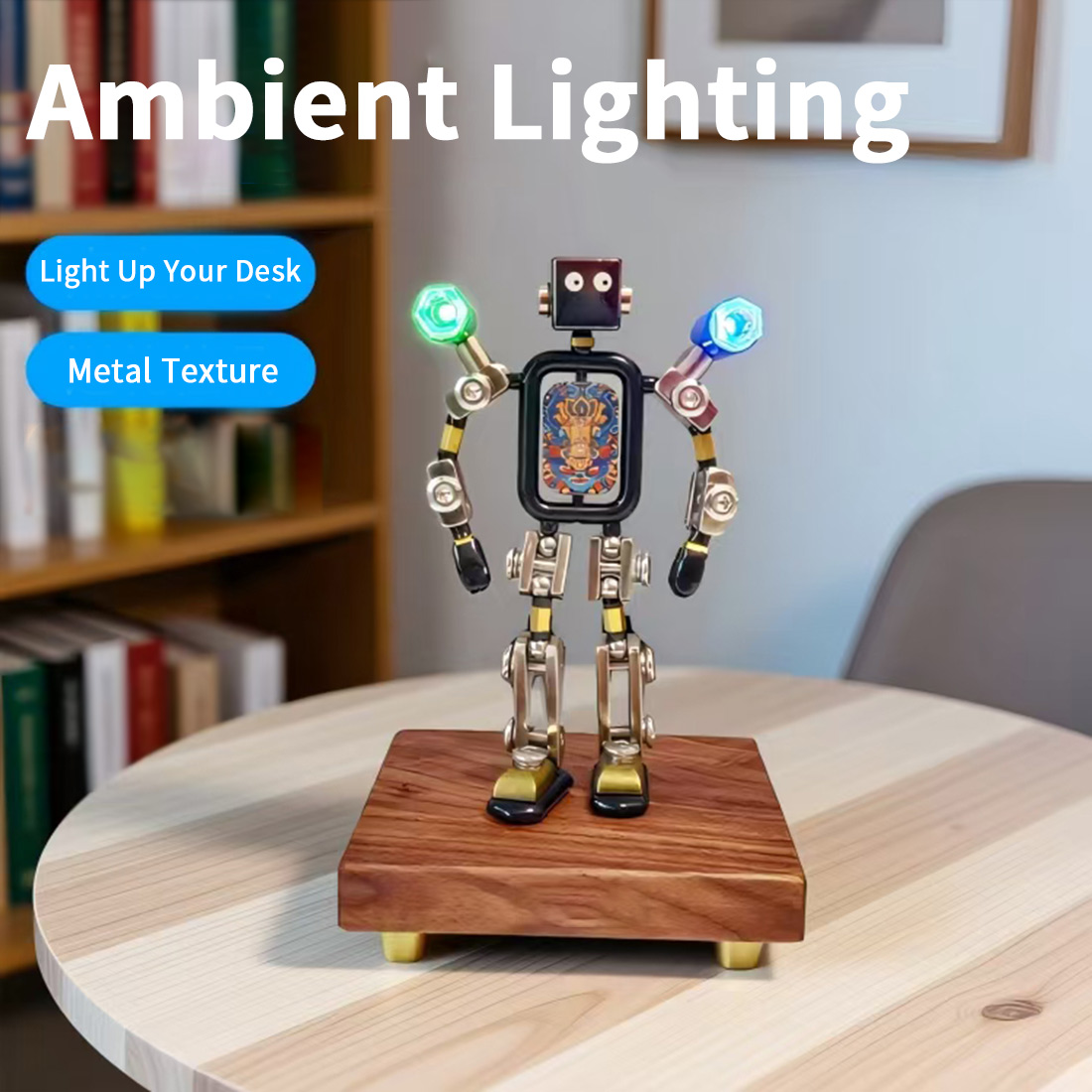Articulated Robot Desk Lamp Creative Collectible Figure(Pre-Assembled)