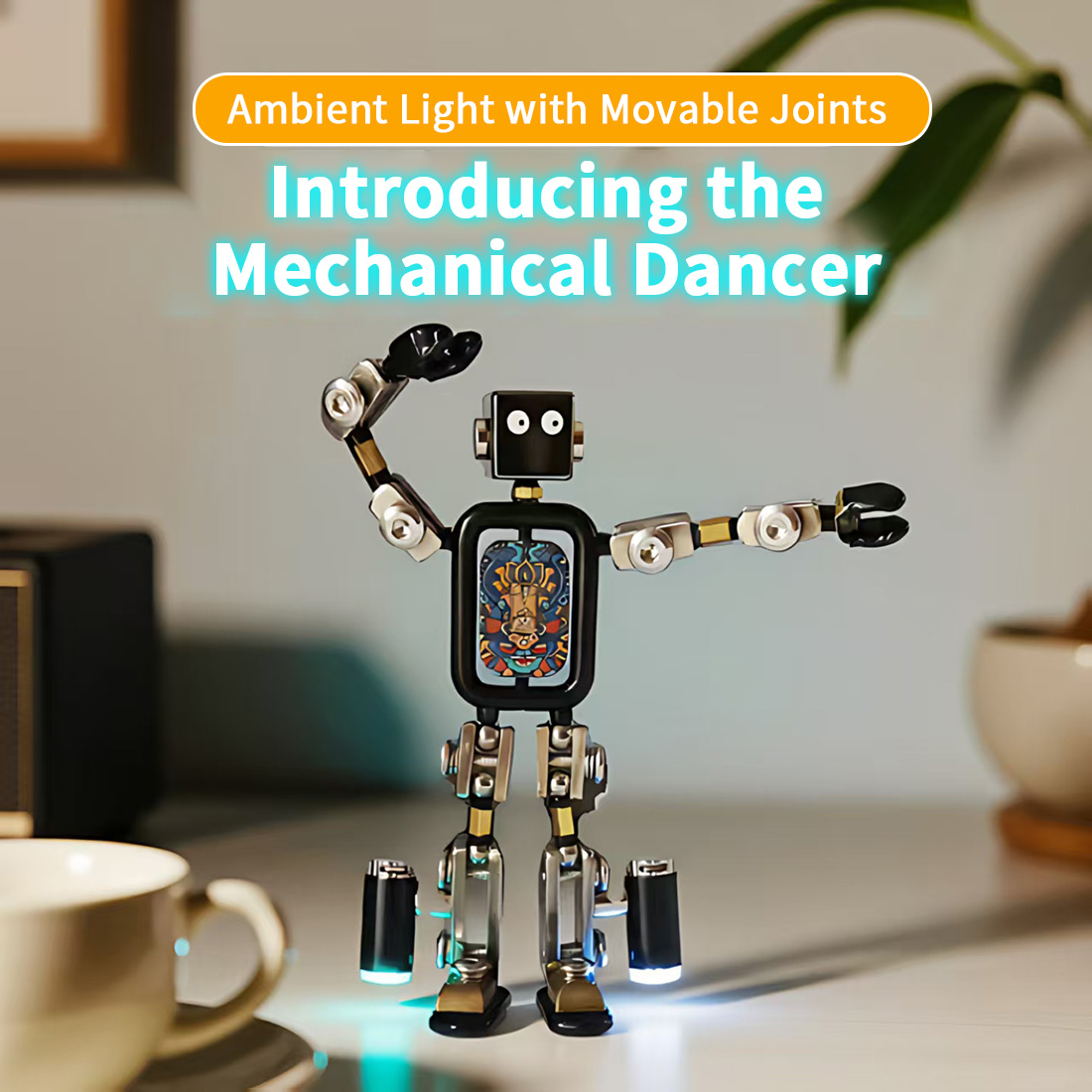 Articulated Robot Desk Lamp Creative Collectible Figure(Pre-Assembled)