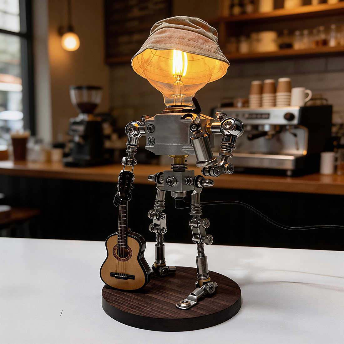 Industrial Style Robot Desk Lamp with Ambient Lighting(Pre-Assembled)