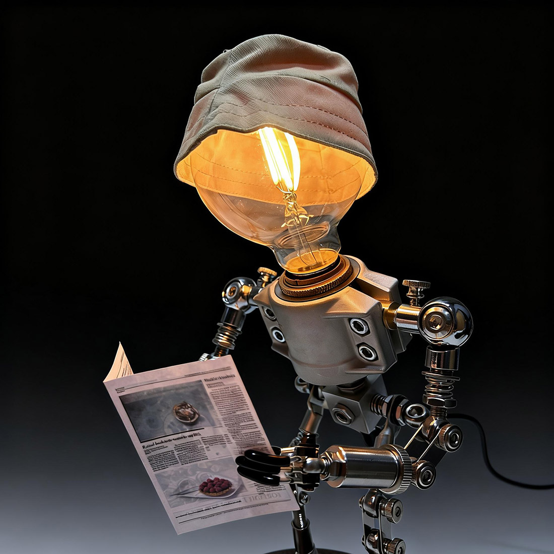 Industrial Style Robot Desk Lamp with Ambient Lighting(Pre-Assembled)