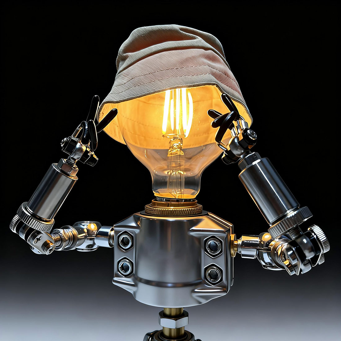 Industrial Style Robot Desk Lamp with Ambient Lighting(Pre-Assembled)