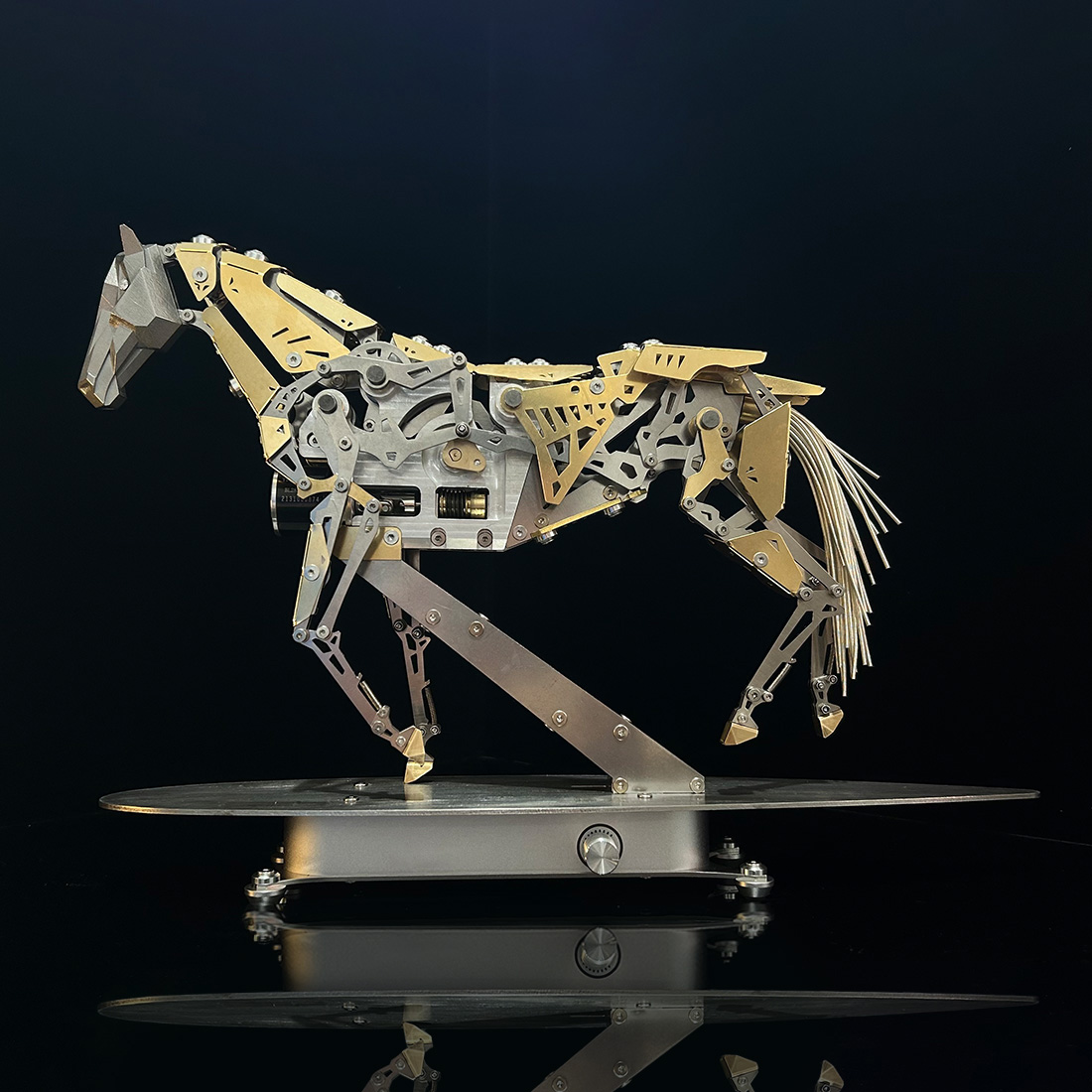 Mechanical Running Horse 3D Metal Puzzle Kinetic Horse Assembly Model Kit 300PCS