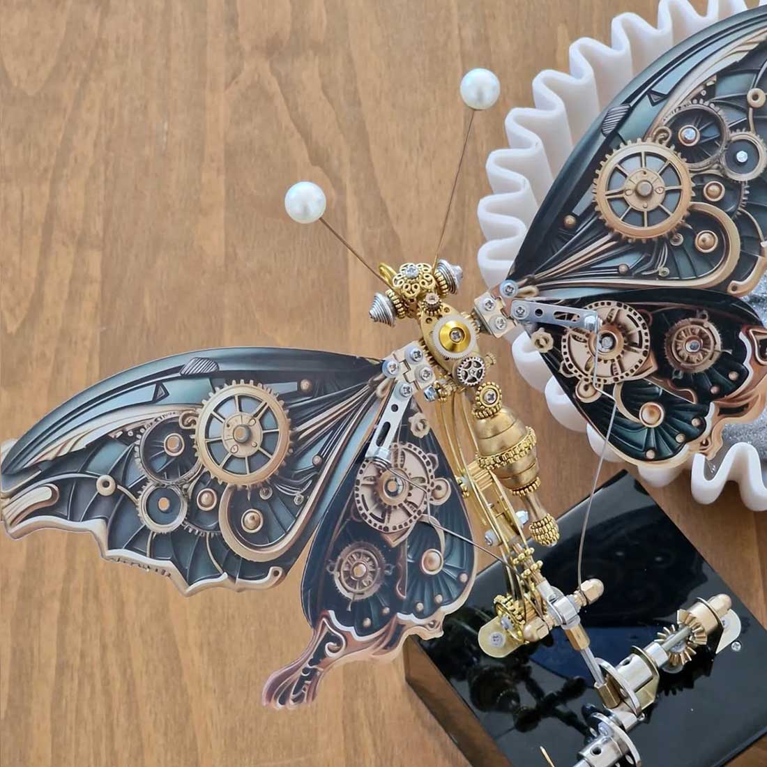 Mechanical 3D DIY Steampunk Butterfly Metal Model Building Kits with Music Box