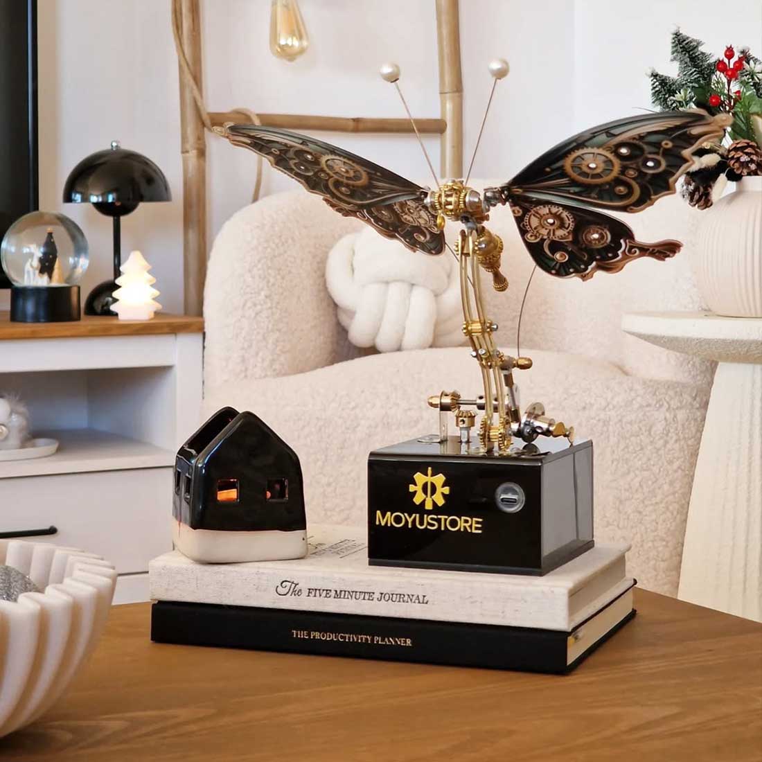 Mechanical 3D DIY Steampunk Butterfly Metal Model Building Kits with Music Box