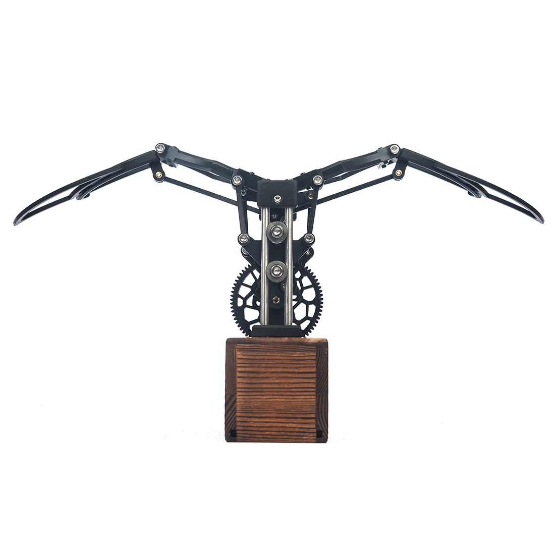 Mechanical Flapping Wings 3D DIY Mechanical Metal Assembly Model Dynamic Version Black Creative Trendy Display