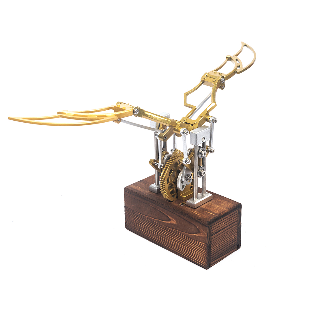 Mechanical Flapping Wings 3D DIY Mechanical Metal Assembly Model Dynamic Version Black Creative Trendy Display