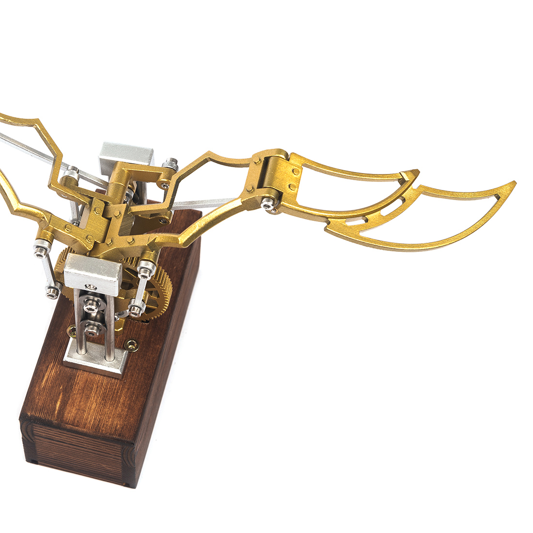 Mechanical Flapping Wings 3D DIY Mechanical Metal Assembly Model Dynamic Version Black Creative Trendy Display