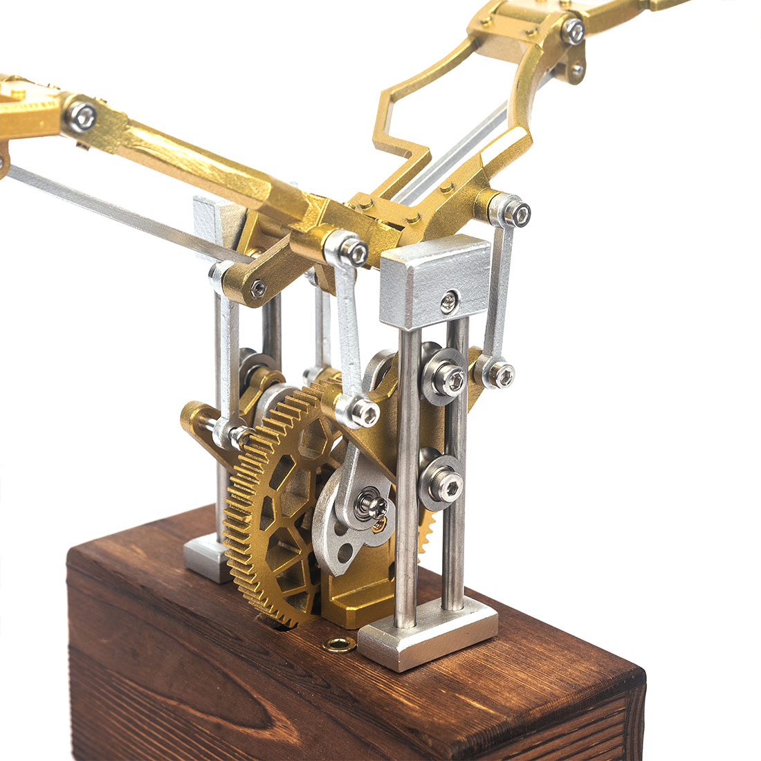 Mechanical Flapping Wings 3D DIY Mechanical Metal Assembly Model Dynamic Version Black Creative Trendy Display