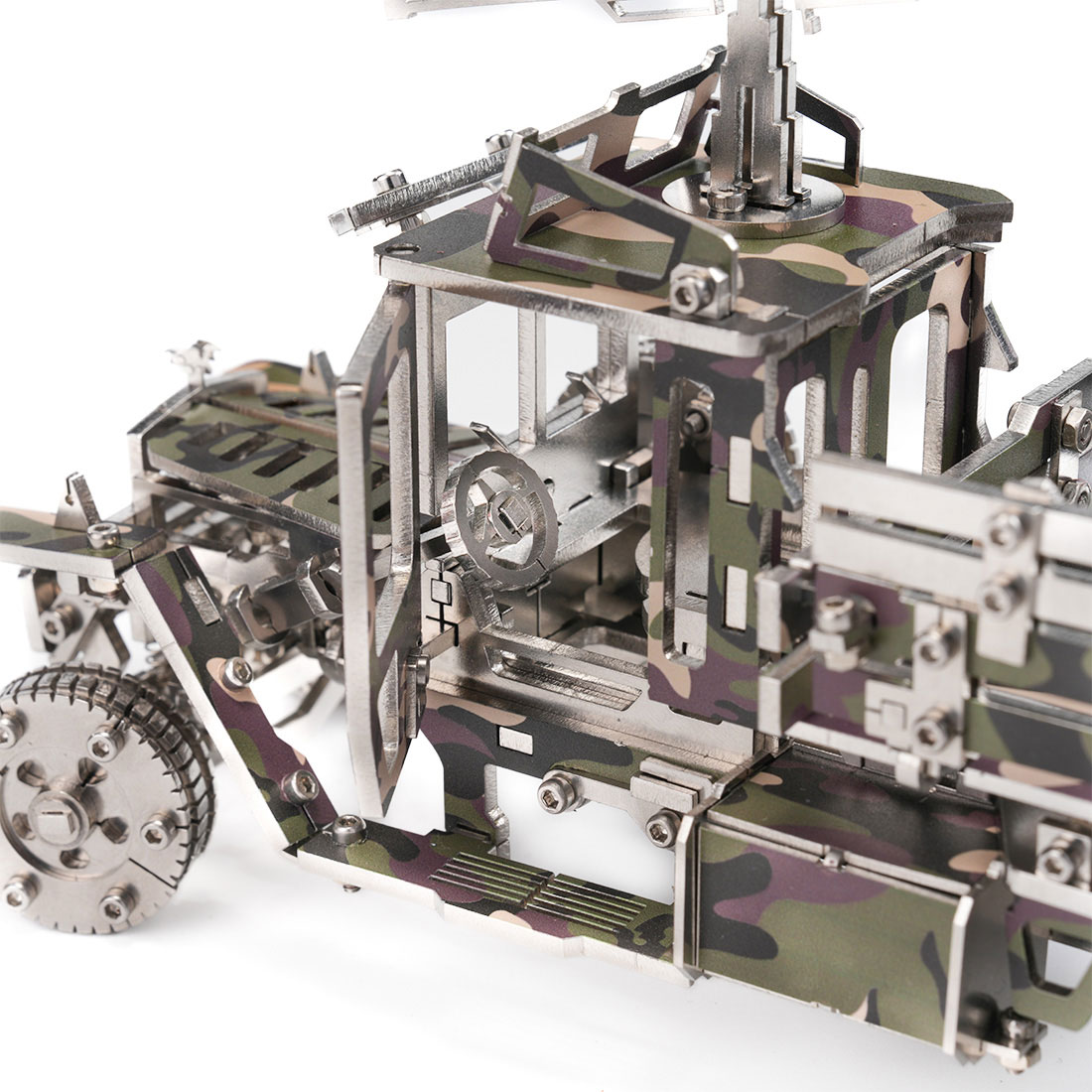 Military Transport Vehicle 3D DIY Mechanical Punk Metal Model Kit 150+ PCS Creative Trendy Display