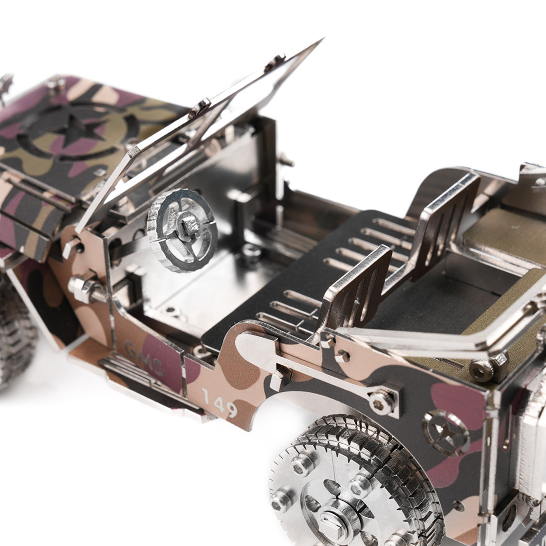 Military Transport Vehicle 3D Metal Puzzle Kit 100+ PCS