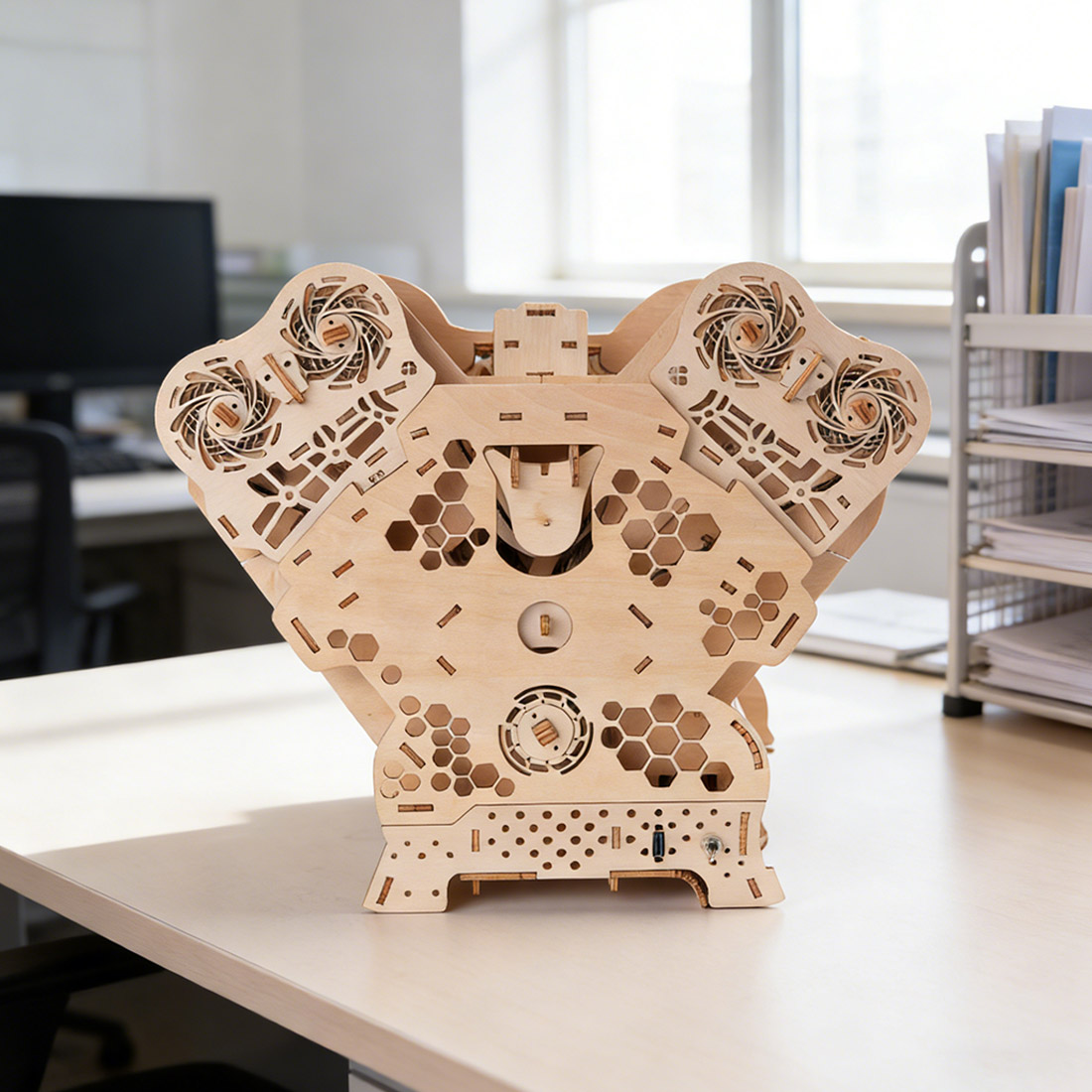 W12 Running Engine Model Kit 1400+ PCS Functional 3D Wooden Mechanical Car Engine