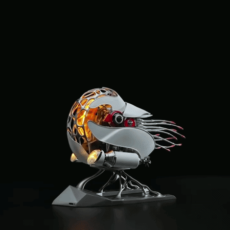 Build Your Own Working Nautilus Kits Kinetic Mechanical High-End 3D Metal DIY Sculpture with Light