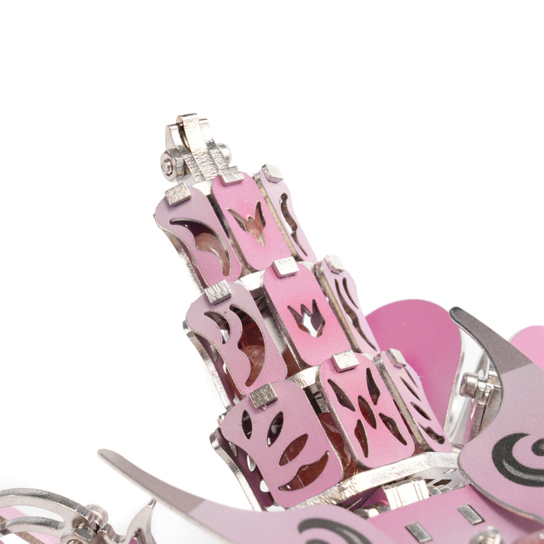 Orchid Mantis 3D DIY Mechanical Metal Insect Model Kit 100+ PCS Creative Trendy Display Pink