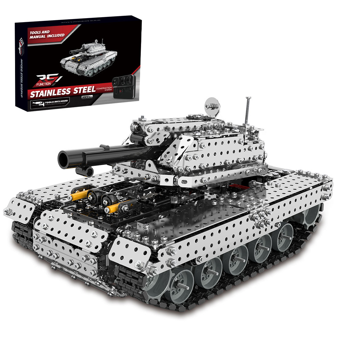 RC Metal Tank 3D Metal Model Kit for Adults 1715 PCS Difficult Puzzle