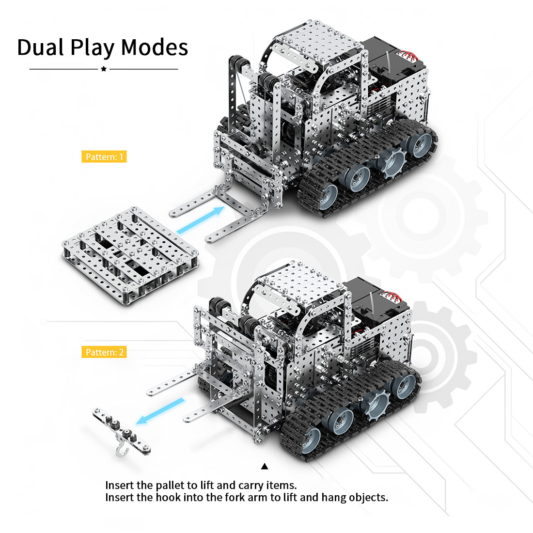 RC Metal Forklift  3D Metal Model Kit for Adults 1476 PCS Difficult Puzzle