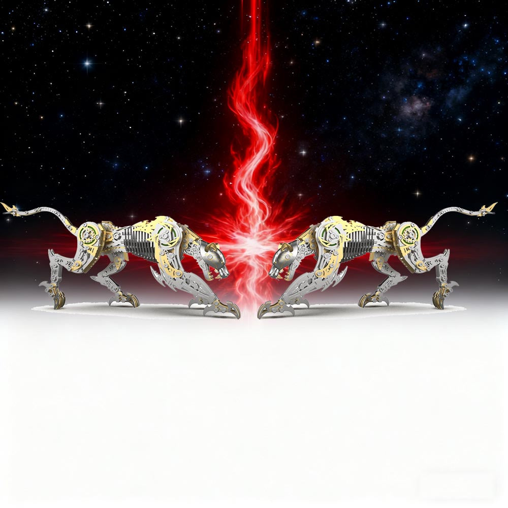 3D Metal Mechanical Angry Leopard Predator Model Kit for Adults 506PCS