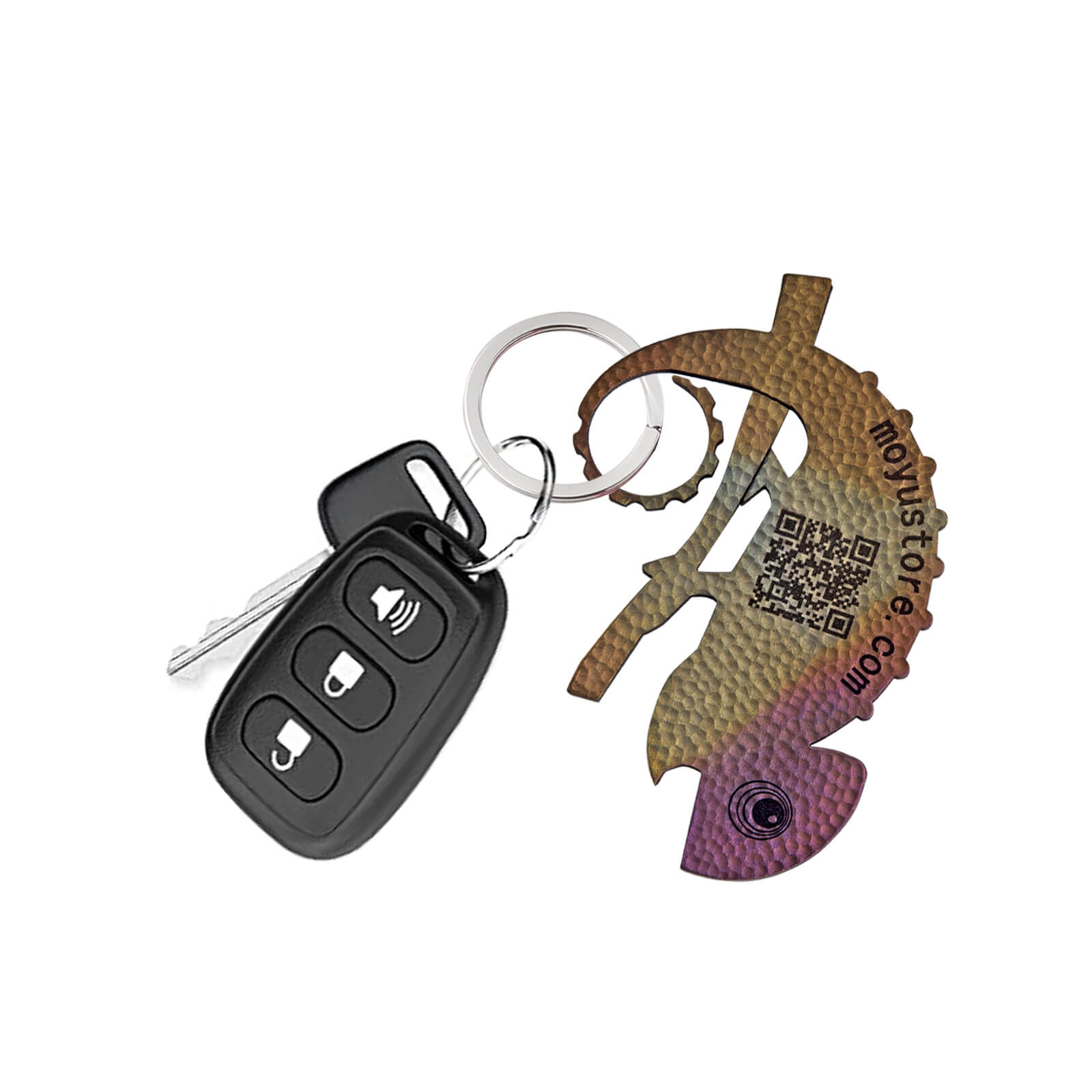 color-plated-titanium-alloy-chamaeleonidae-bottle-opener-keychain-pendant