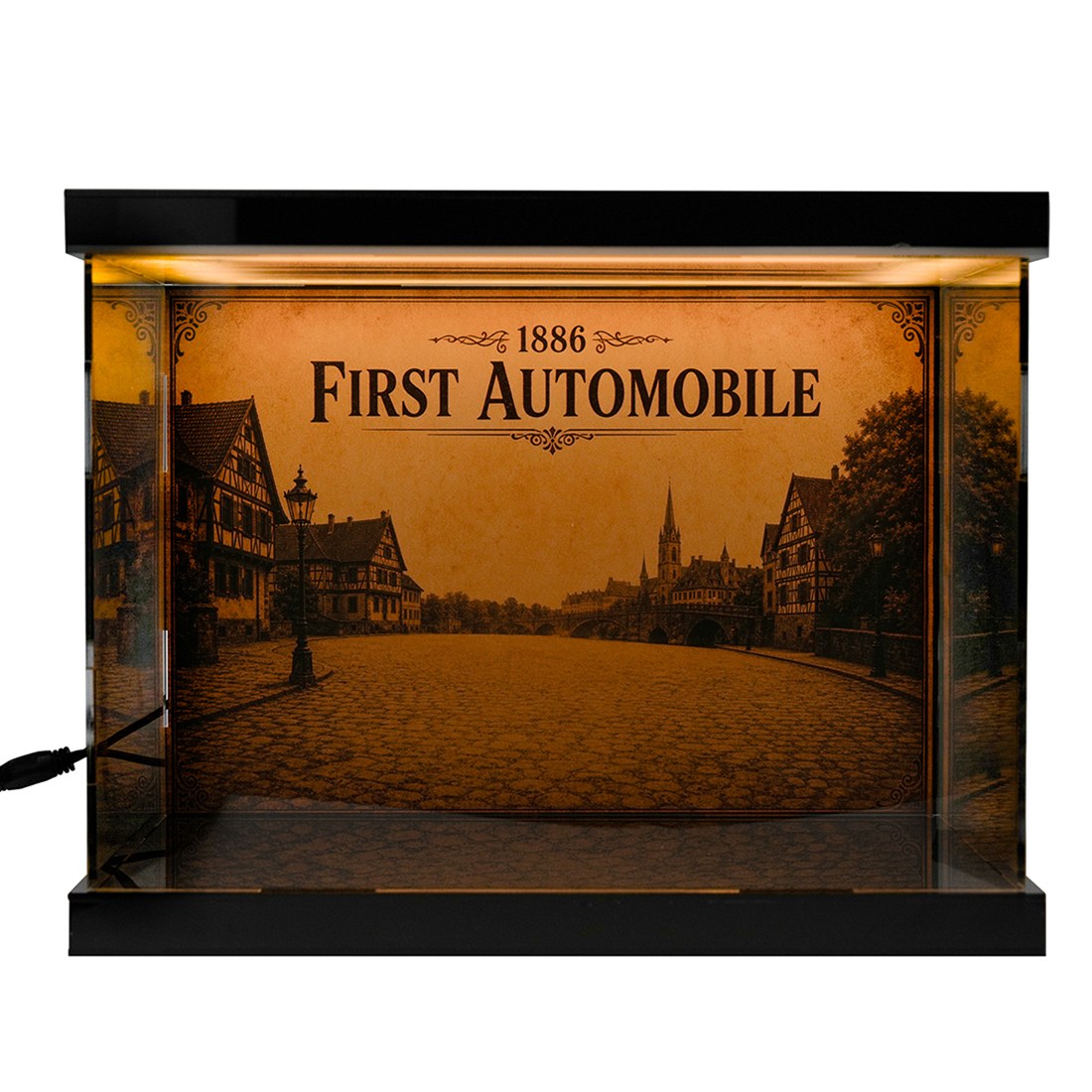 DM229 Clear Acrylic Display Case 3-Sided Dust Cover 32 × 22 × 22 cm