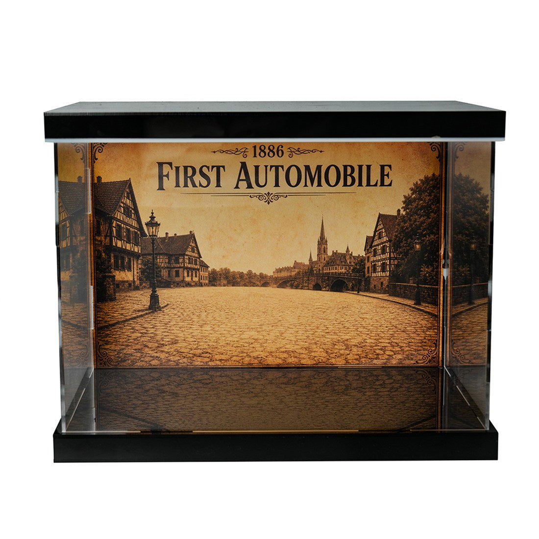 DM229 Clear Acrylic Display Case 3-Sided Dust Cover 32 × 22 × 22 cm