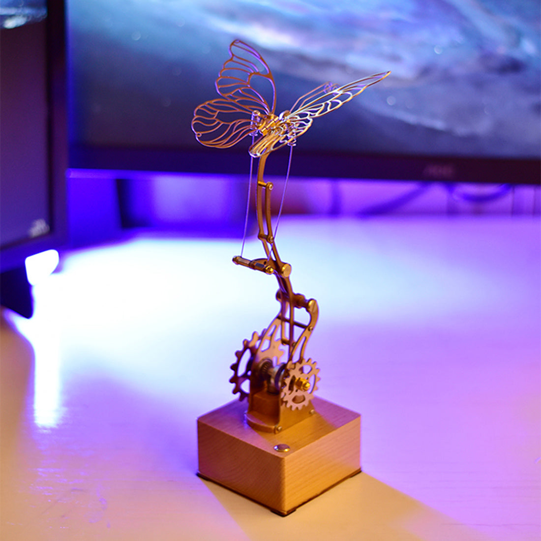 Golden Mechanical Butterfly Metal Model Kits