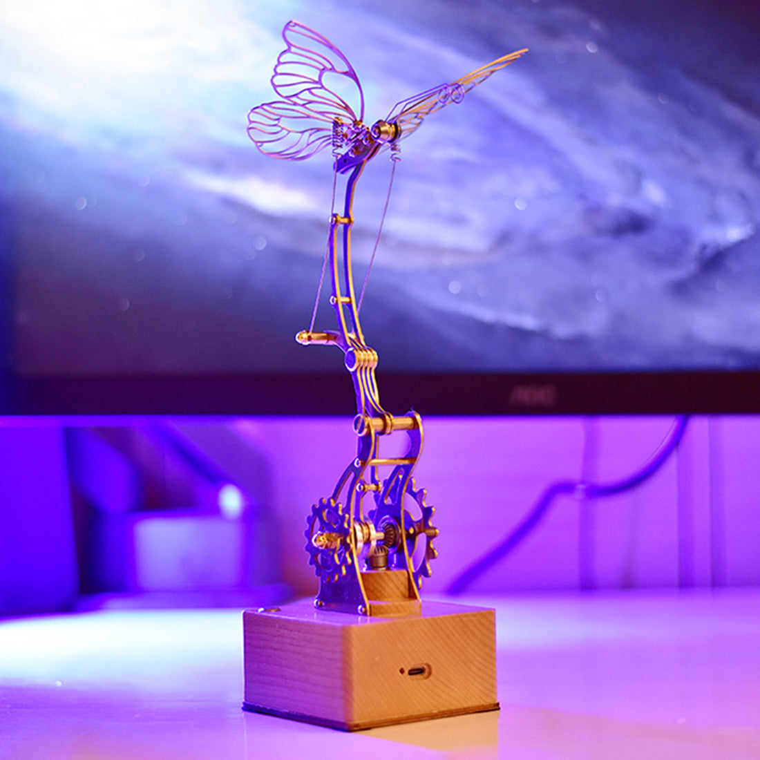 Golden Mechanical Butterfly Metal Model Kits