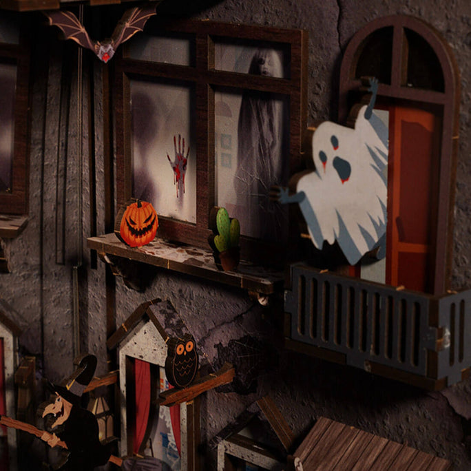 horror-halloween-bookself-alley-3d-diy-puzzle-assembly-model-kit-diorama-booknook-gift