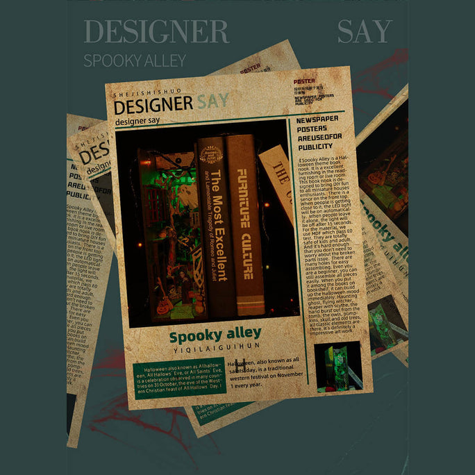 horror-halloween-bookself-alley-3d-diy-puzzle-assembly-model-kit-diorama-booknook-gift