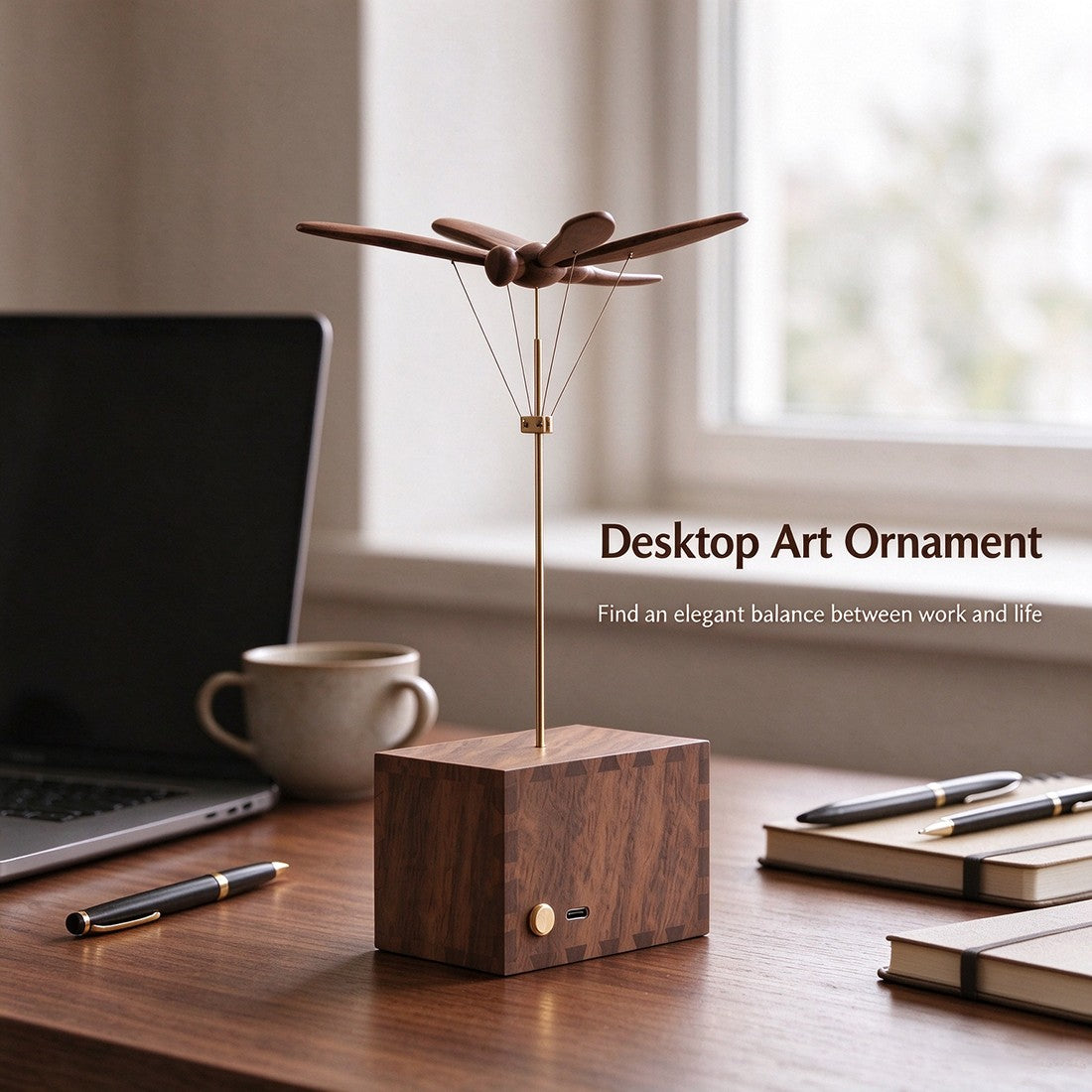 Mechanical Dragonfly Wooden Automaton Moving Wooden Sculpture