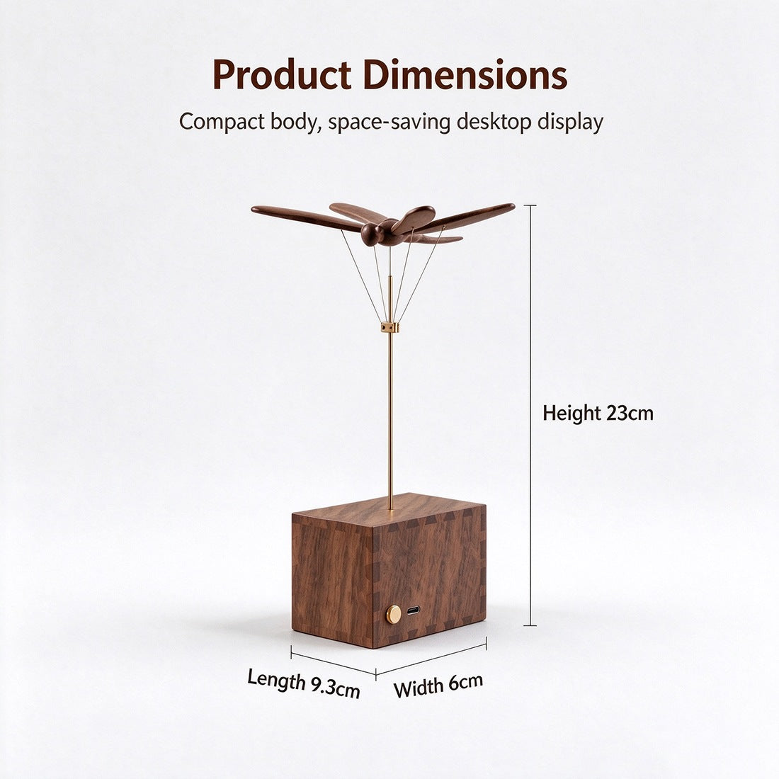 Mechanical Dragonfly Wooden Automaton Moving Wooden Sculpture